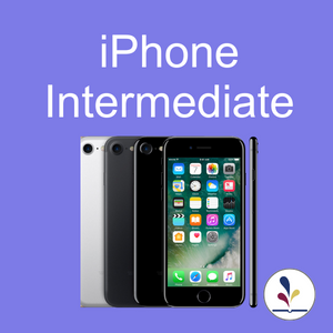 iPhone on a purple background with text, "iPhone Intermediate"