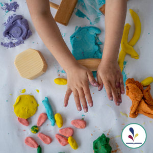 playing with modeling clay