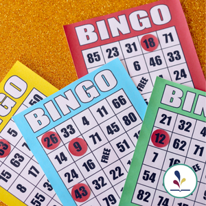 BINGO game cards and game chips