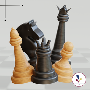 Chess pieces on chess board