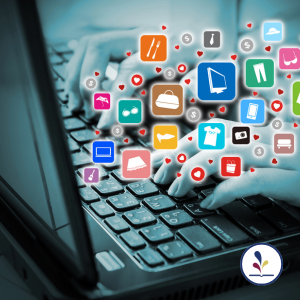 Person typing on laptop