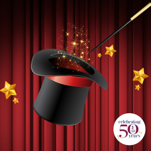 Magic hat, wand, and stars